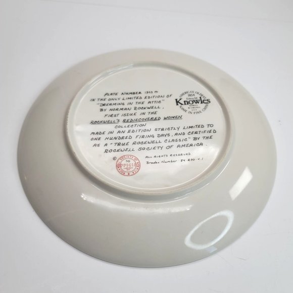 Norman Rockwell Dreaming in the Attic Collectible Plate Knowles China PR426 - Picture 3 of 5